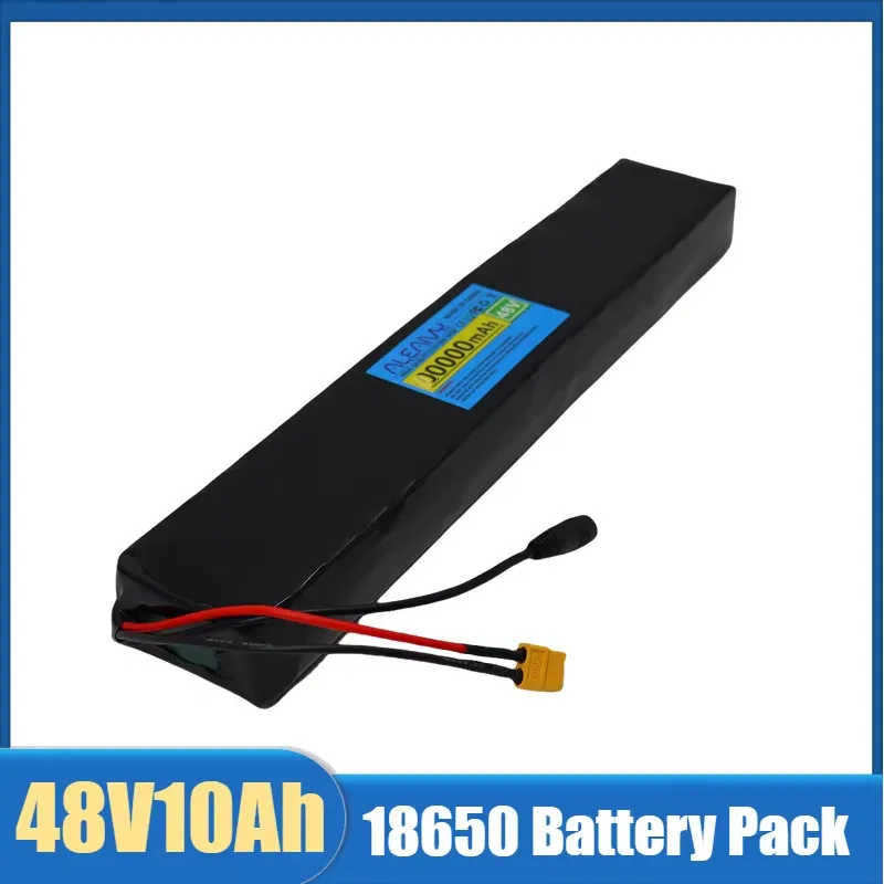 

ALEVIY 48V 10Ah 13S3P rechargeable 18650 lithium battery pack, suitable for 500W-750W electric commuting tools, DC-XT60 plug