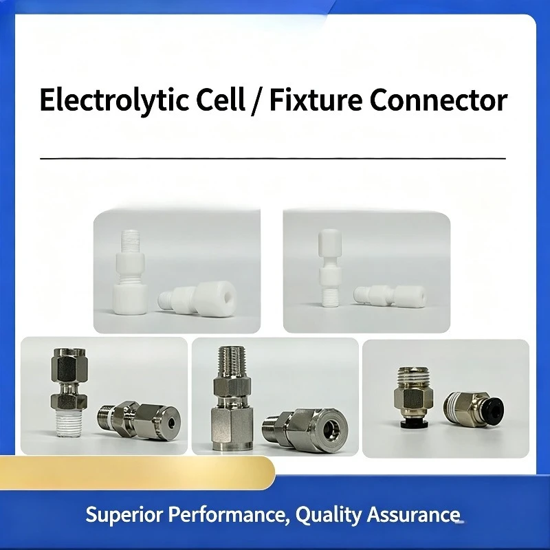 Connector for Electrolytic Cell Test Fixture Gas Liquid Fitting Lab Electrolysis Hardware Accessory