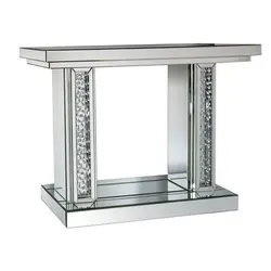 Mirror entryway table, glass crystal shelf, decorative case, several entryway tables, European and American living room