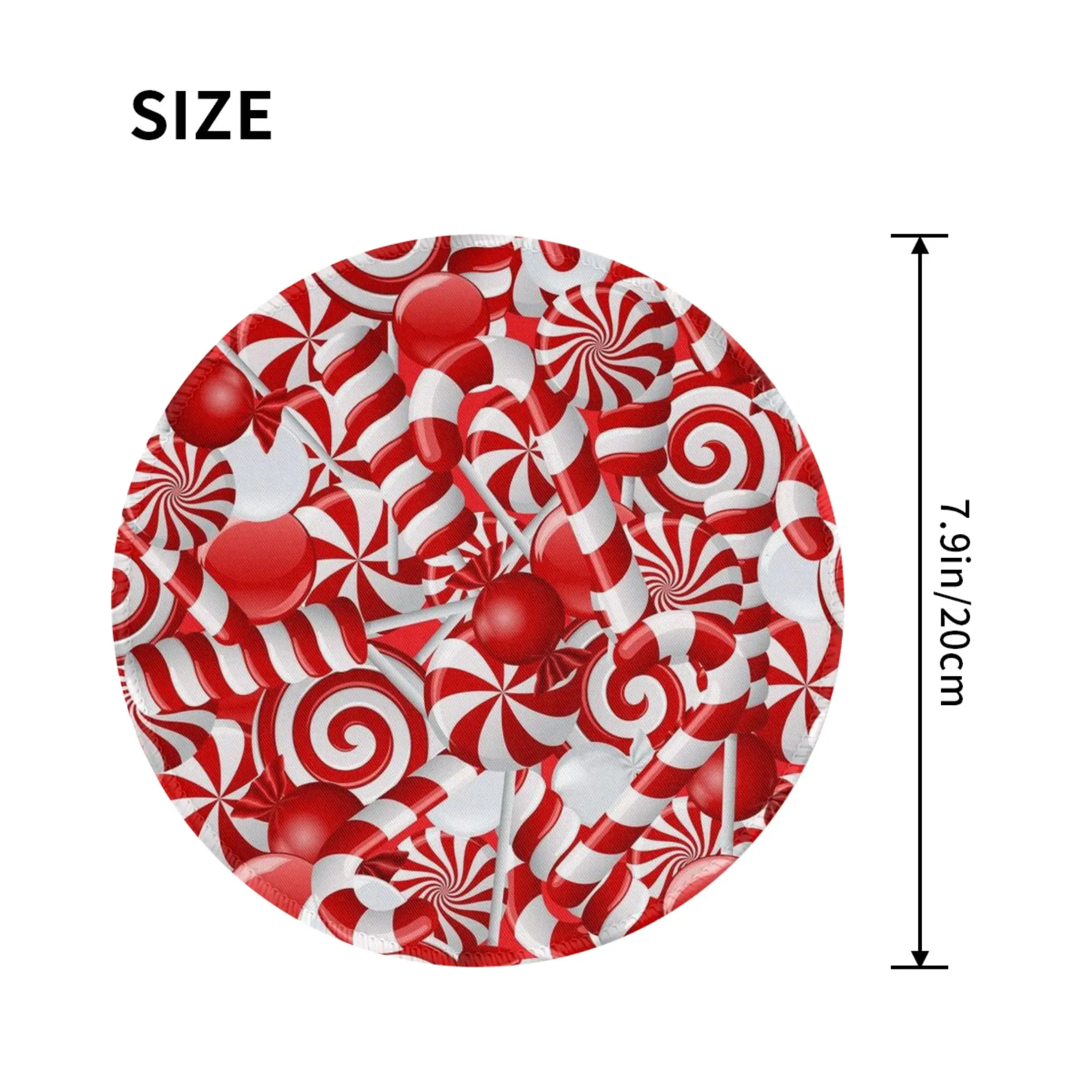 Peppermint Candy Mouse Pad Computer Keyboard Mouse Mat Gaming PC Laptop Desk Mat Office Accessories Table Mats