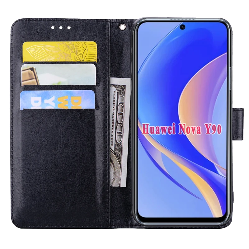 on Etui Huawei Nova Y90 Case Leather Cover Flip Kickstand Book Phone Card Holders чехол на Hauwei Nova Y 90 NovaY90 Funda Coque - Image 2
