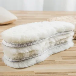 Naturalne wkładki z owczej skóry zimowe prawdziwe futro wełniane wkładki mężczyźni kobiety ciepłe miękkie grube ciepłe kaszmirowe buty śniegowe wkładka do butów