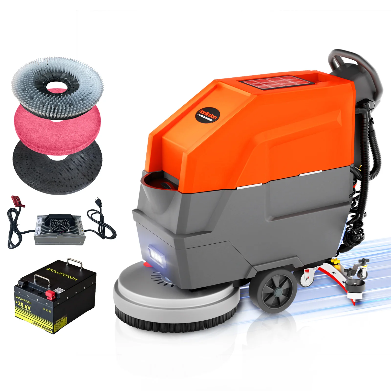 Floor Scrubber Dryer 23700 Sqft/h Commercial Floor Sweeper Industrial Floor Cleaning Machine Ship from US Walk Behind Scrubber