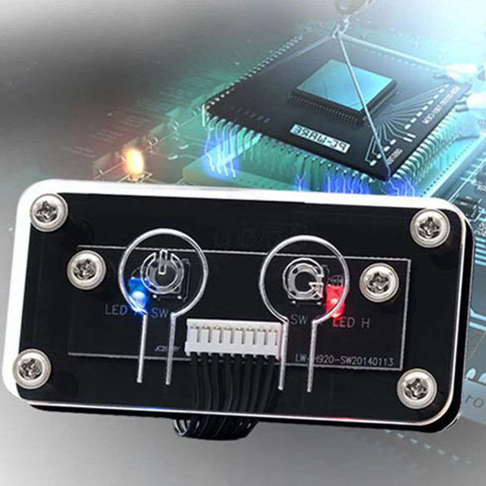 AEE7-Desktop-Computer-Schalter, externer Netzschalter, Netzschalter + Neustart-Taste, PC-Gehäuse, Netzteil-Taste, 60 cm