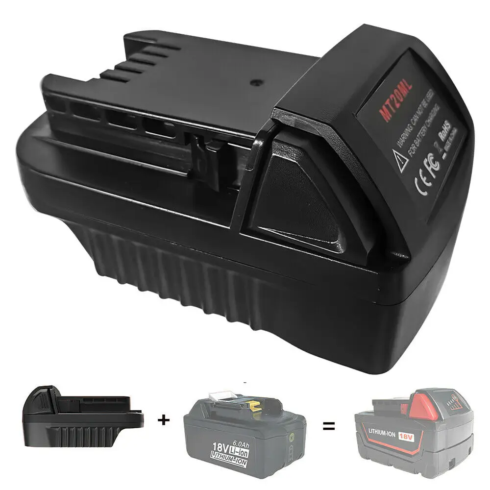 Imagem -05 - Adaptador de Bateria Makita Conversor de Bateria Milwaukee M18 Ferramentas 18v Mt20ml