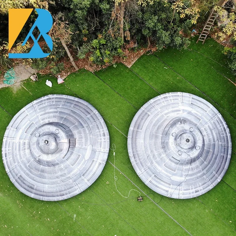 Op maat gemaakt hemels themafeest groot opblaasbaar UFO-ontwerp voor evenementendecoratiespeelgoed