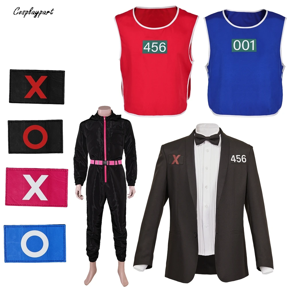 

2025 ТВ-игра Teuthida Seong Gi-hun No 001 456, жилет, декоративная одежда, костюмы для Хэллоуина, маскировка, костюм для ролевых игр