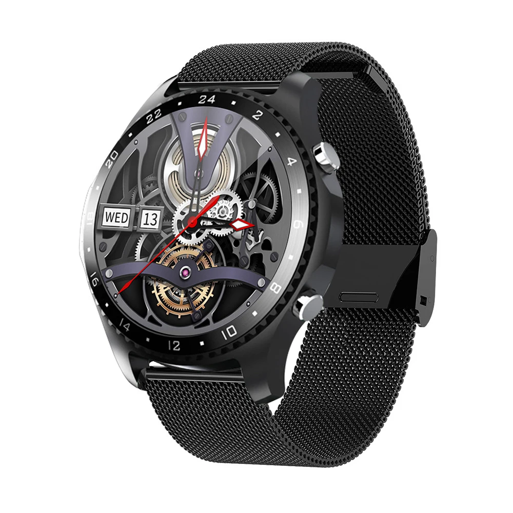 YYHC-Multifunction Intelligent Motion Analysis Sports Business Wrist Watch Steel   Round Smart Watch