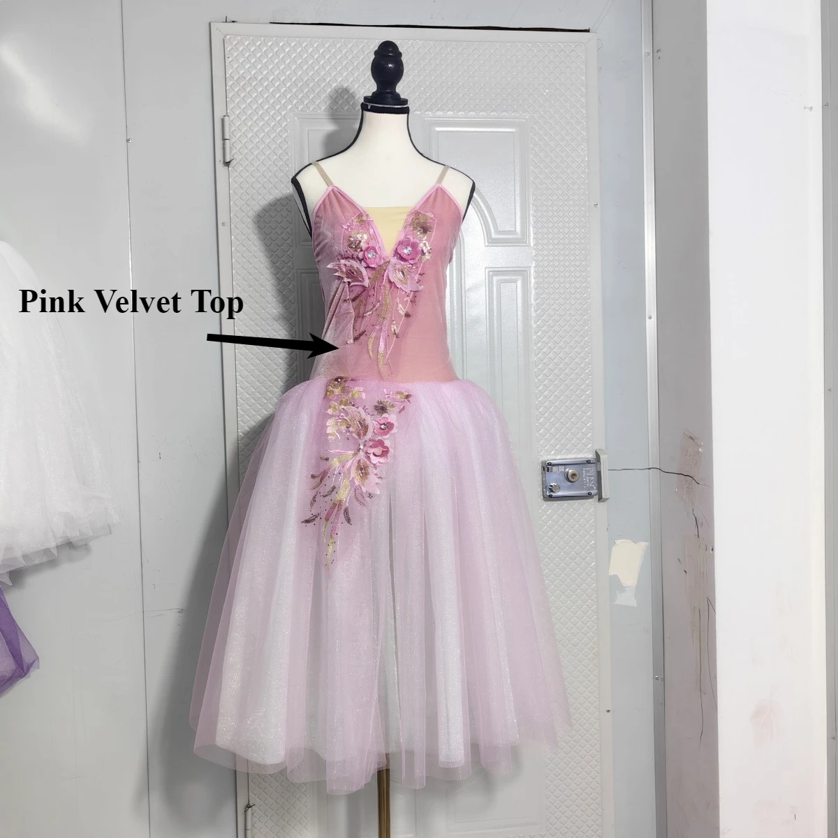 Lange ballet tutu rokken bloem kanten jurk prestatie kostuums prinses danspraktijk romantische jurk