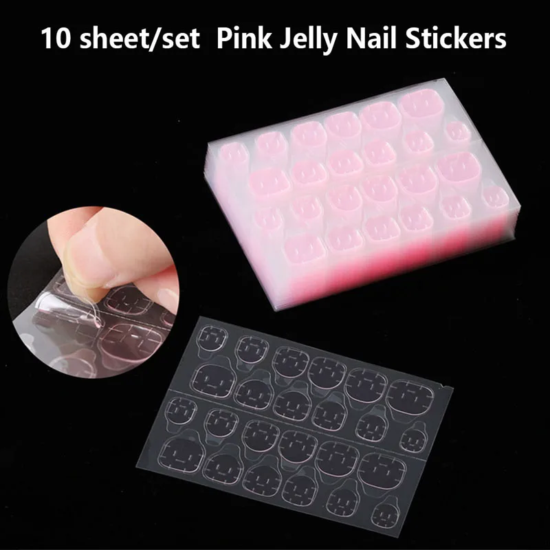 Pegamento de gelatina Rosa superpegajoso especial para manicura de uñas, adhesivo impermeable para la espalda, Gel transparente Invisible de doble cara