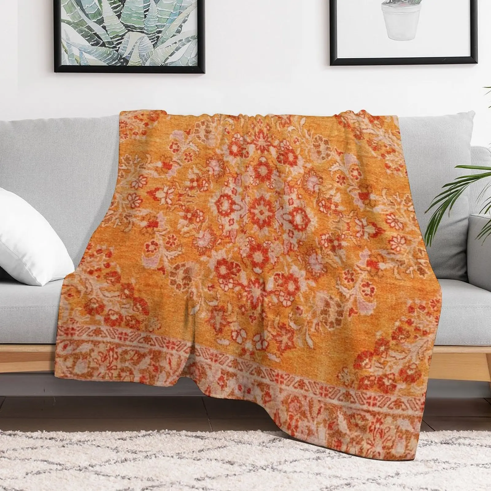 

Orange Bohemian Berber Traditional Moroccan Style Design Throw Blanket Plaid manga Sofa Quilt Blankets