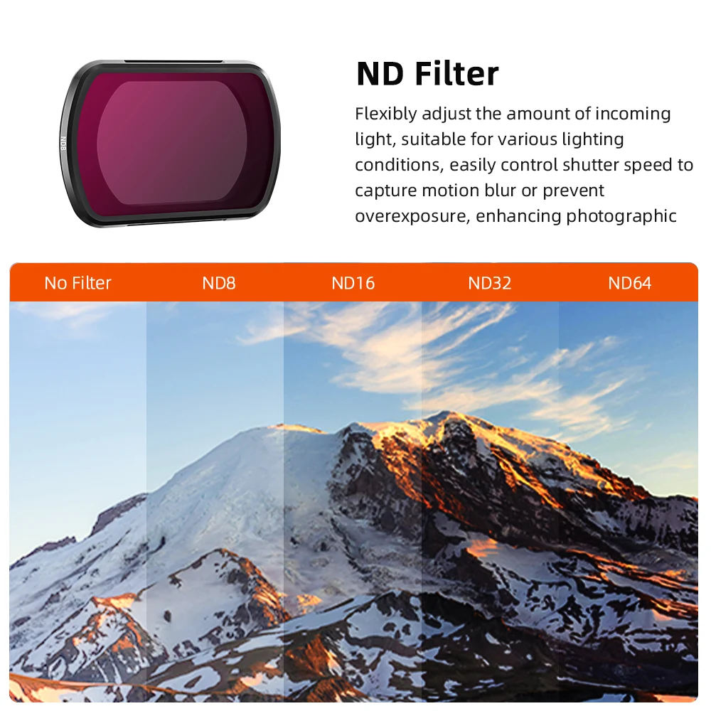 BRDRC UV/CPL/ND مجموعة مرشحات ل DJI Osmo Pocket 3 كاميرا ذات محورين زجاج بصري طلاء نانو HD تصوير جيب 3 ملحقات