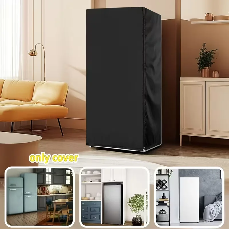 

Водонепроницаемая вертикальная крышка морозильной камеры с застежкой-молнией, пылезащитная солнцезащитная крышка для холодильника, совместимая с большинством моделей