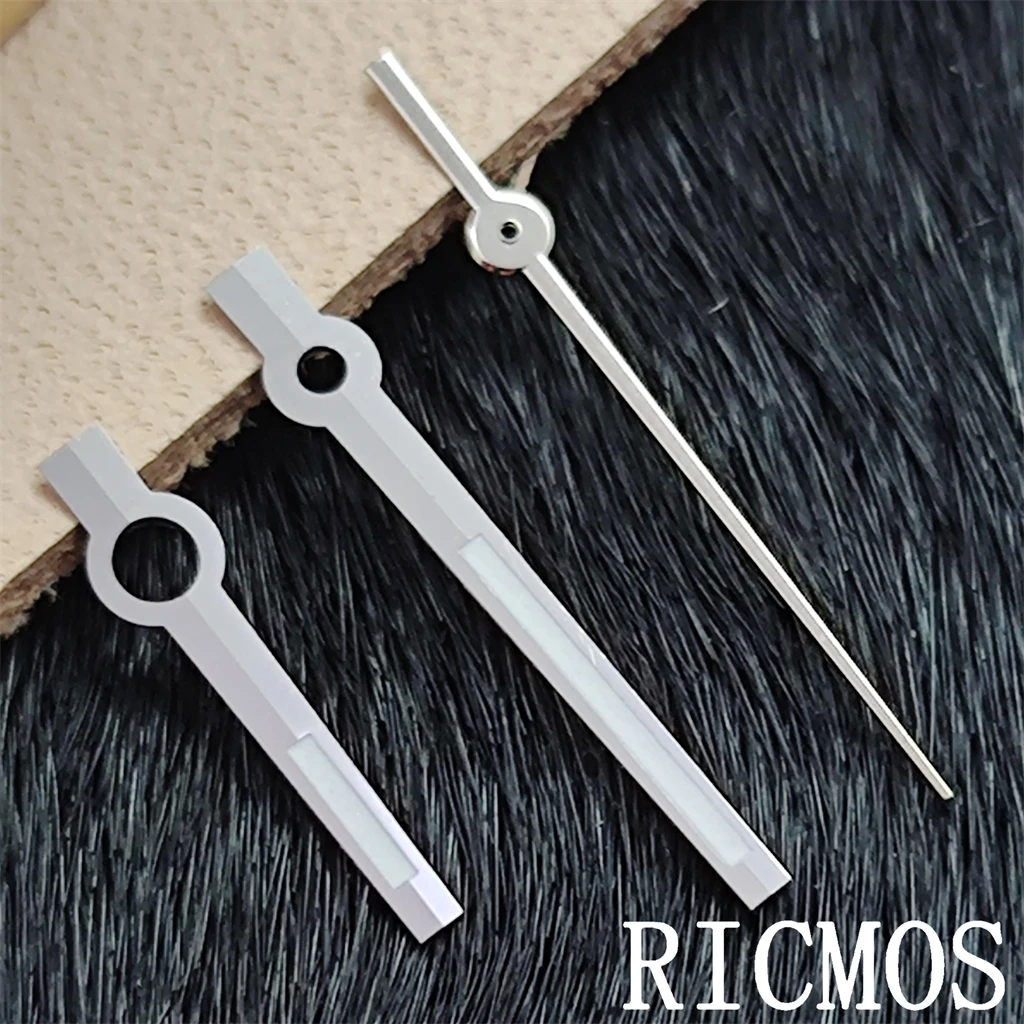 Watch Hands silver color Green Luminous hands Fit NH35 NH36 Miyota 8215 DG 2813 ETA 2824 2836 Movement Replacement Parts view 2