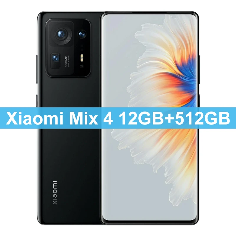 Chinese Version Xiaomi Mix 4 256GB/512GB Snapdragon 888+ 108MP+20MP Camera 6.67" AMOLED Screen 120W 4500mAh Battery