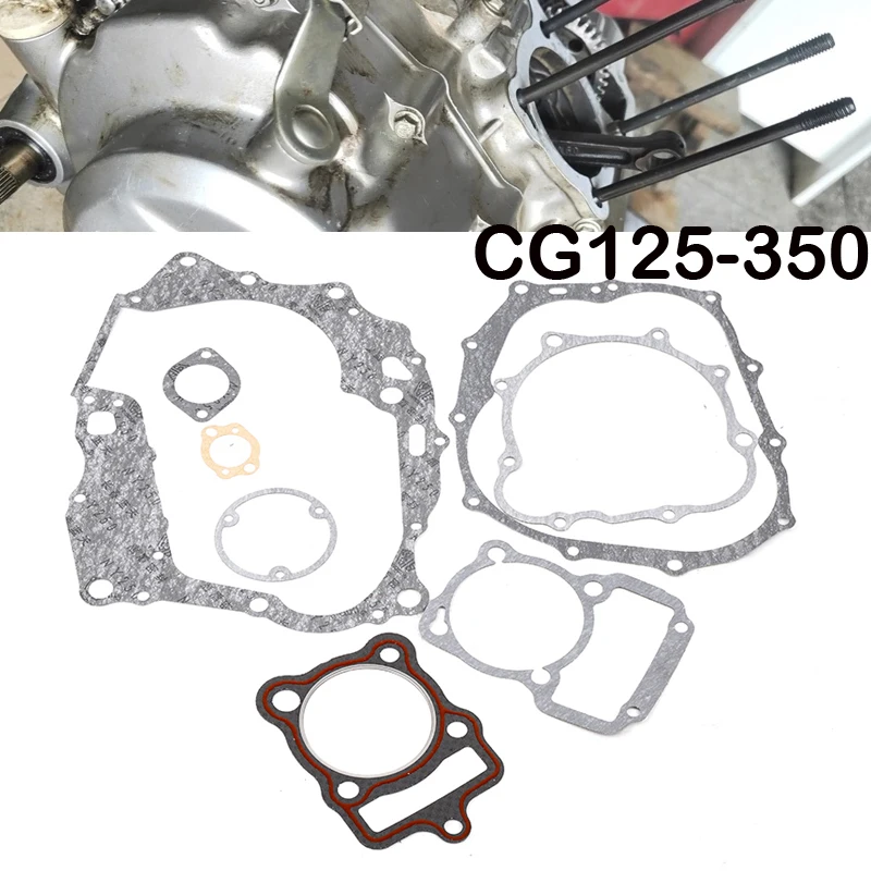 For CG125 CG150 CG200 CG250 CG300 CG350 Motor Moped Scooter Motorcycle Engine Cylinder Head Base Gasket Kit Set Equipments Parts