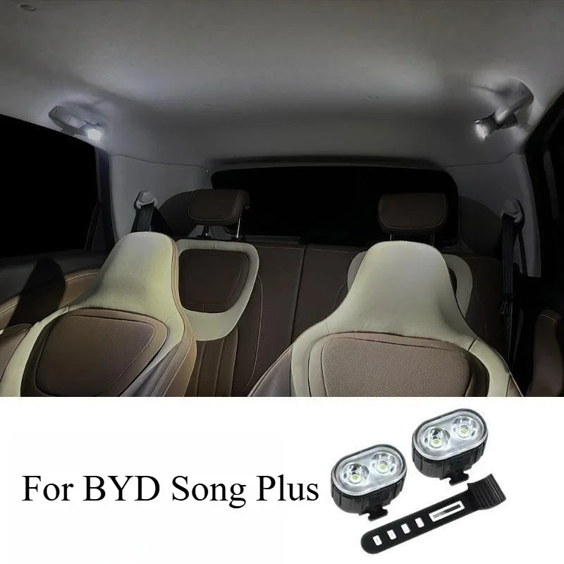 For BYD Song Plus Special Led Reading Light Rear Rear Seat Roof Light Interior Modified Car Ambient Light Car Accessories
