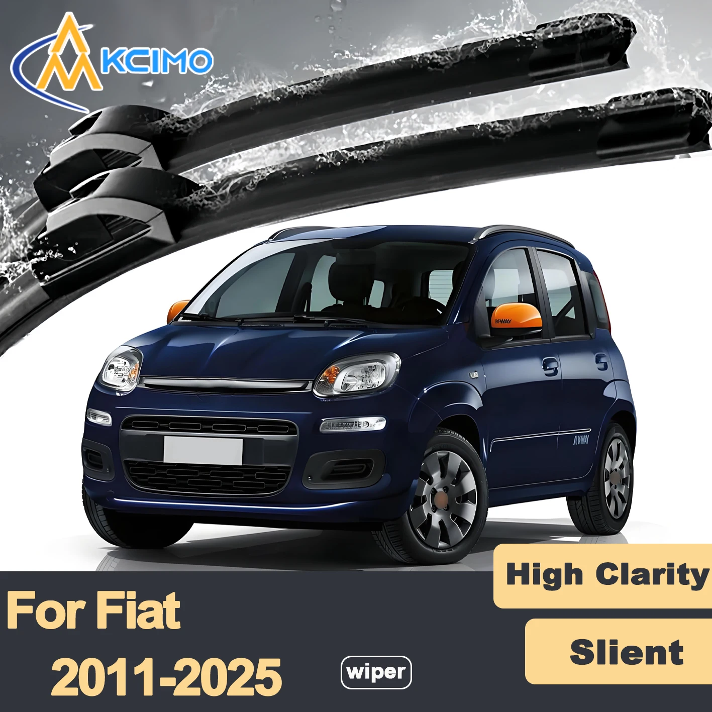 

Premium Rubber Durable Silent Windshield Wiper Blades 2pcs for Fiat Panda 319 2011-2015 Front Wiper Blades Set