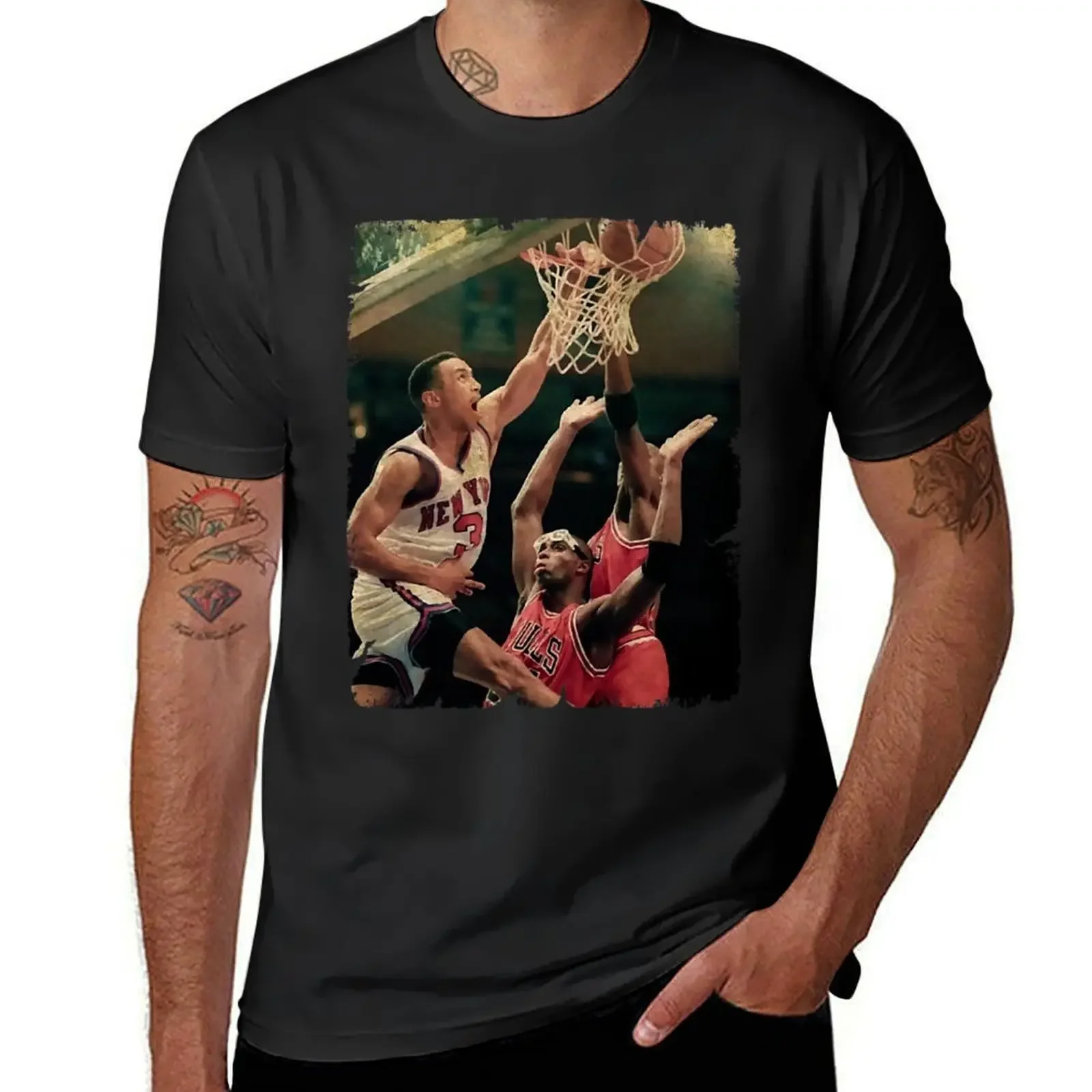 John sport Starks Dunks on Horace Grant and MJ, 1993 T-Shirt heavyweights blanks plus size tops vintage T-shirts for men cotton