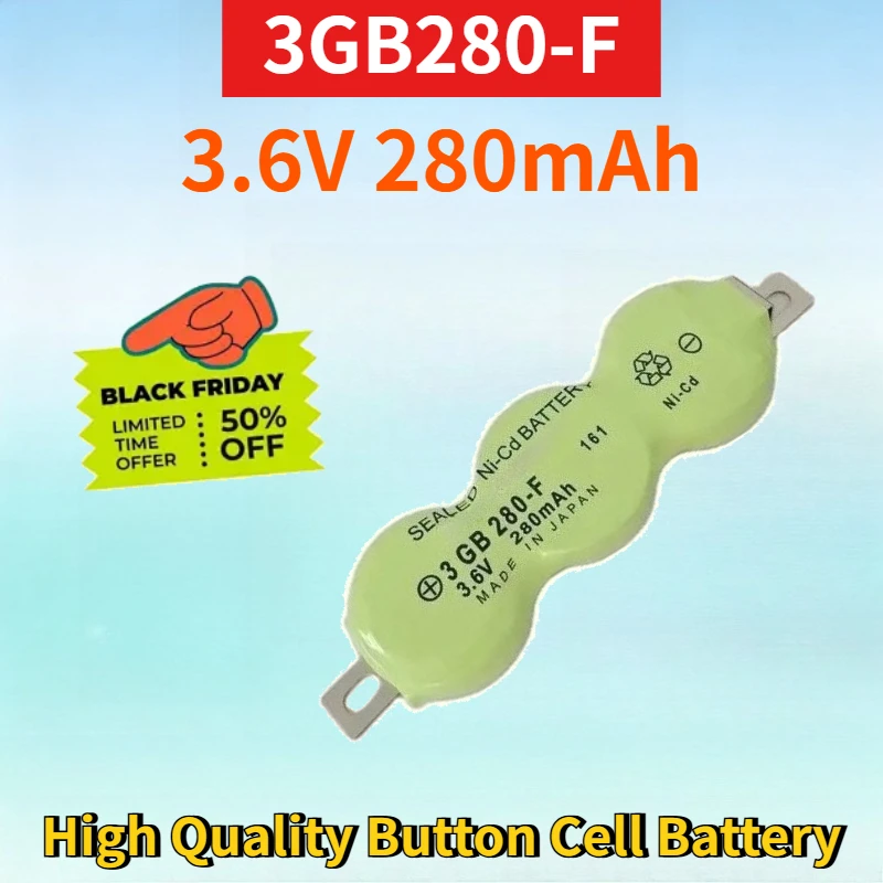 Newest 3GB280-F 3.6V 280mAh Ni-Cd Rechargeable Battery Pack for 3GB170-F High Quality Button Cell Replacement Battery Pack