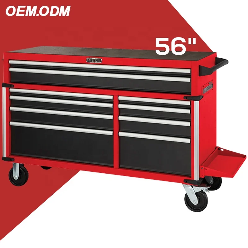 

Customize Metal 56" 10 Drawer Garage Workbench Tool Trolley Storage Chest Cabinet Workbench
