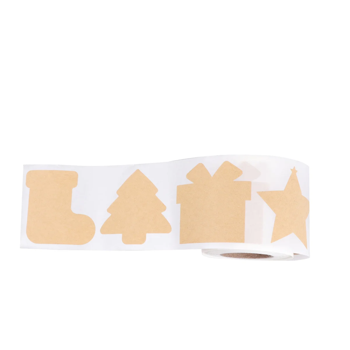 

300pcs Christmas Sticker Kraft Paper Sealing Labels Holiday Gift Packaging Decorative Self-Adhesive Tags For Scrapbook Candy