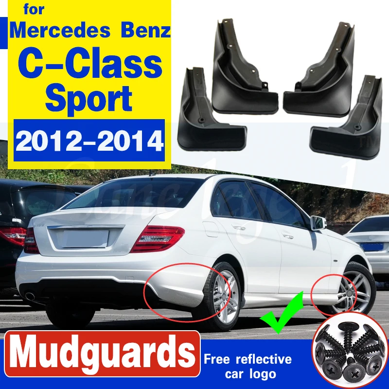 Mud Flaps For Mercedes Benz C-class Sport W204 2012-2014 Mudflaps Splash Guards Mudguards Fender Car Front Rear Accessories