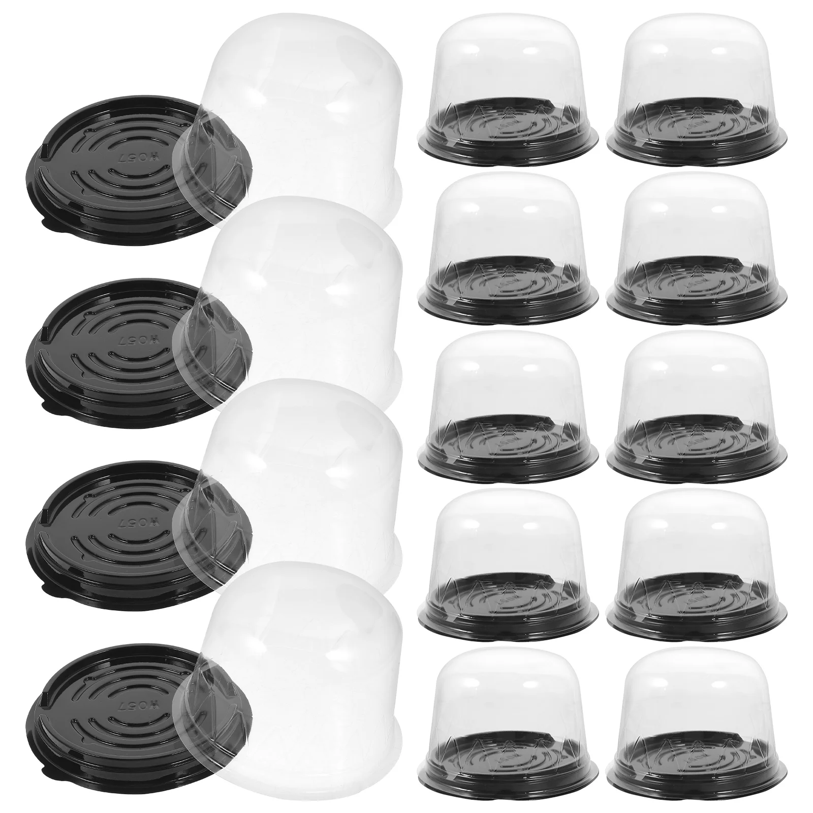 

50 Pcs Cake Box Mini Cupcake Container Charcuterie Domes with Lids Cheesecake Containers Plastic Snack