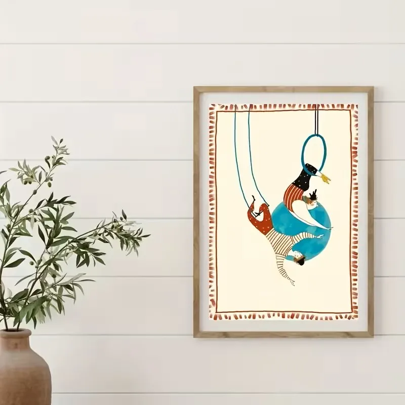 Abstract Circus Performance Art Wall Poster Canvas Painting