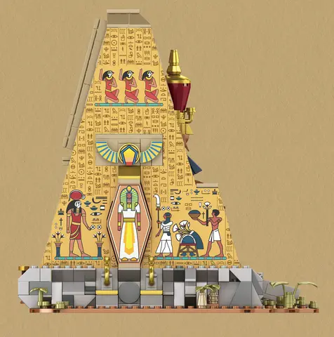 MOC 2666PC प्राचीन मिस्र के मंदिर निर्माण ब्लॉक वास्तुकला DIY मॉडल बिल्डिंग खिलौना उपहार के लिए मूर्तियों चित्रलिपि शामिल हैं 10 best sales कैडफी - №3