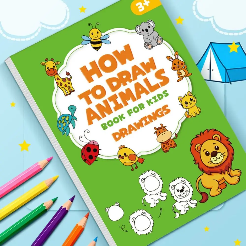 

How to Draw Animals Animals Drawing Book Step-by-Step Guide Painting Guide Step-by-Step Drawing Book Early Educational