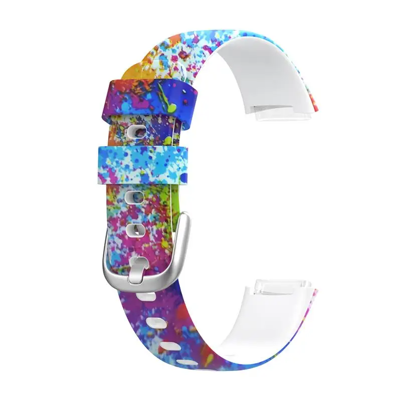 Printed Silicone Strap Replacement Watch Strap Smart Watch Band Wrist Stap Bracelets Compatible With For Fitbit-Luxe Watch