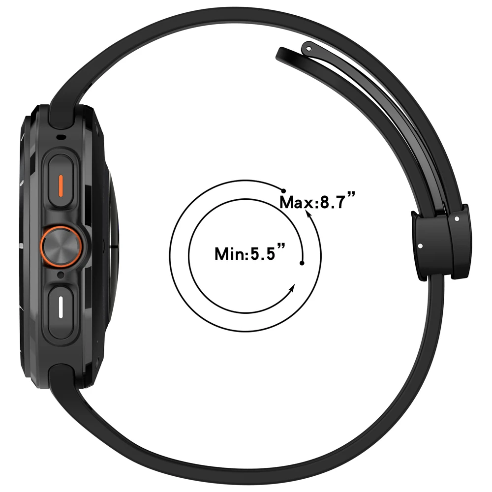 サムスンギャラクシーウォッチ用シリコンストラップ、ウルトラ、グルーブ、折りたたみ、バックルバンド、47mm