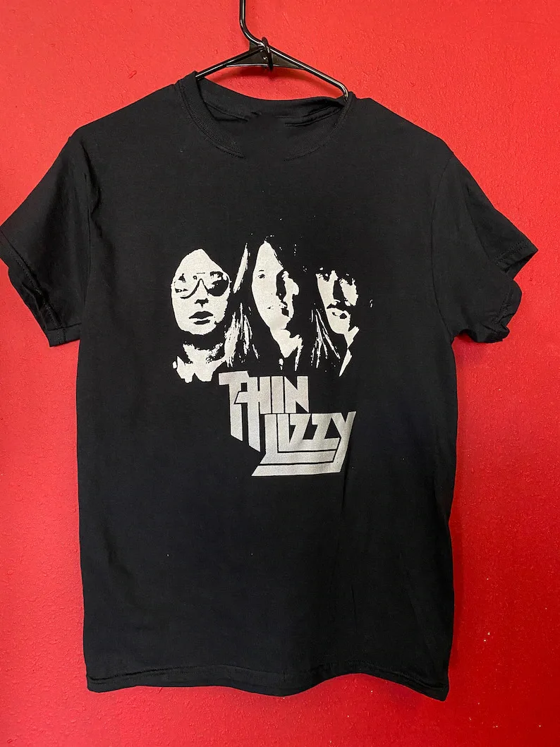 thin lizzy Band Black Unisex T-shirt Cotton All Size S-234XL ZL106