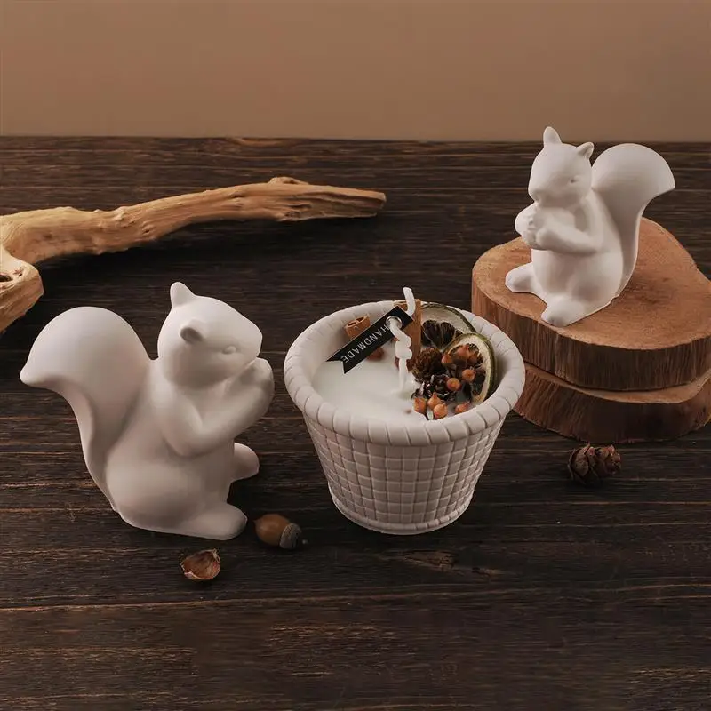 Squirrel Bamboo Basket Silicone Mold Irregular Basket Storage Cup Mold DIY Gypsum Concrete Epoxy Resin Mould Ornament Decoration