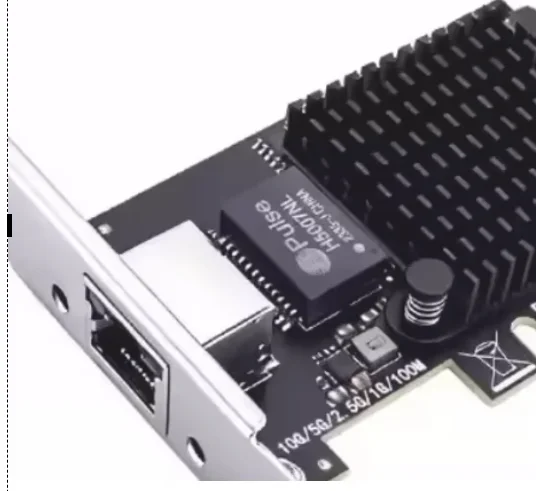 1 pc PCI‑E 4.0 X1 10Gbps Ethernet Network Card RTL8127, Single RJ45 Port Desktop NIC With Heat Sink, Support UEFI PXE Boot