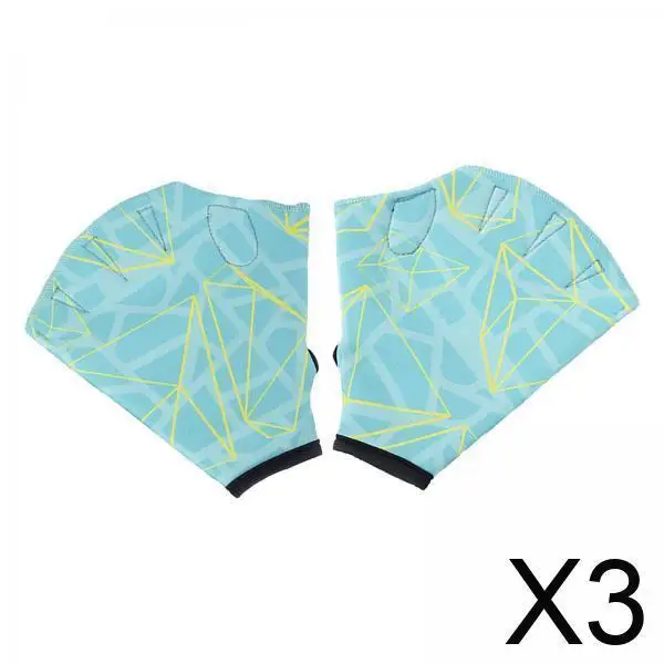 

3 нейлоновых перчаток для плавания, водная аэробика, водные фитнес-перчатки для тренировок по плаванию, зеленые