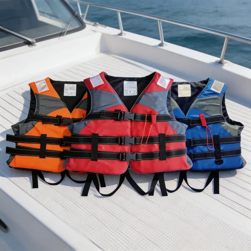 

High Buoyancy Life Jacket Universal Size For Kids And Adults Portable Flotation Vest Water Sports Safety Protection Equipment