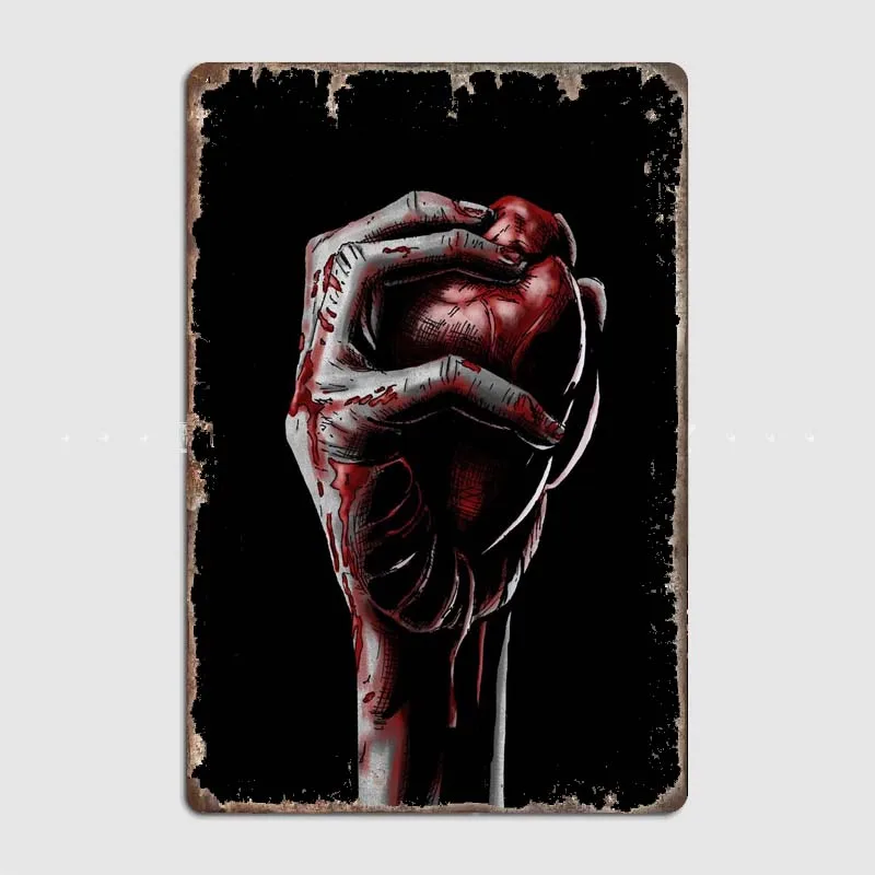 Vintage Metal Plaque for Eerie Wall Decor, Ideal for Room, Spook House，and Hallway Decoration, Perfect for Horror Enthusiasts