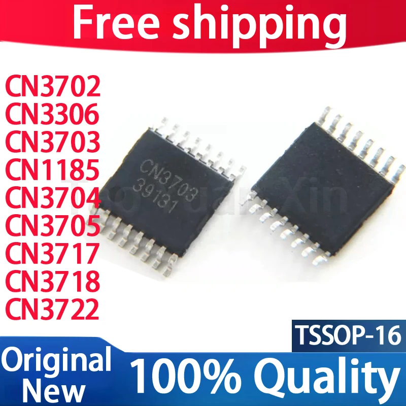 (5piece)100% New CN3702 CN3703 CN3704 CN3705 CN3717 CN3718 CN3722 CN1185 CN3306 TSSOP-16 Chipset