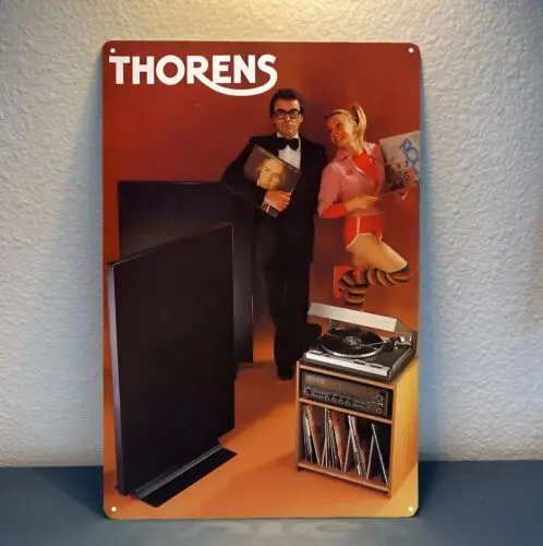 Y1,Thorens audio equipment Vintage Turntable Hi-Fi Metal Poster -20x30cm Sign