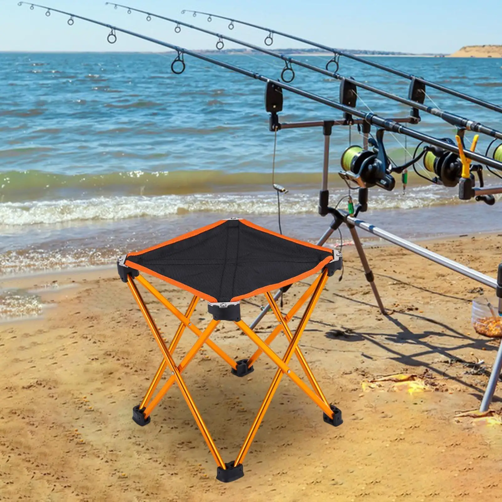 Folding Camping Stool Lightweight Compact Versatile Comfortable with Storage Bag for Outdoor Traveling Fishing Concerts Painting