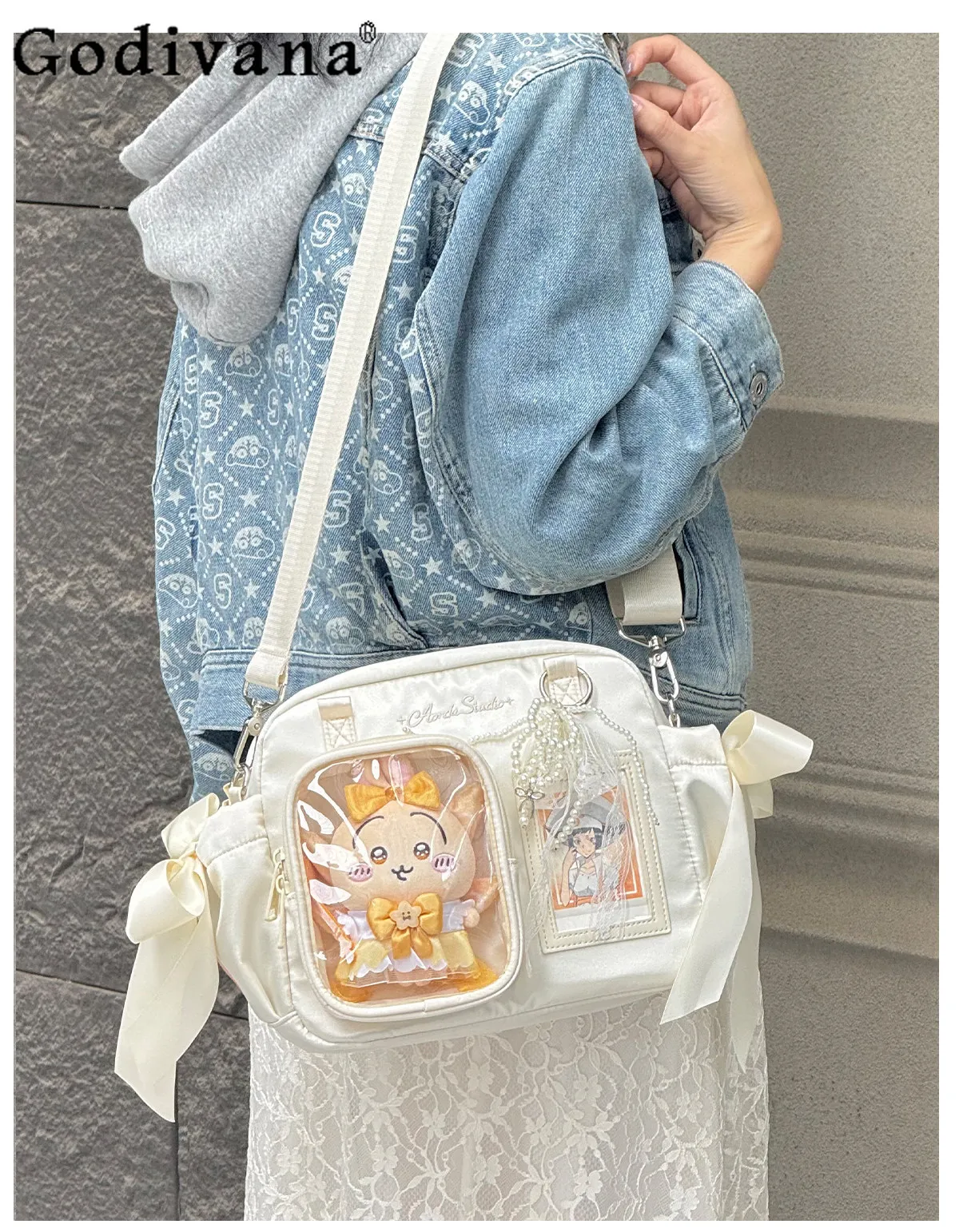 

Two-dimensional Japanese Original Lolita Pain Bag 10cm Cute Baby Bag Daily Commute Casual Versatile Student Shoulder Bags