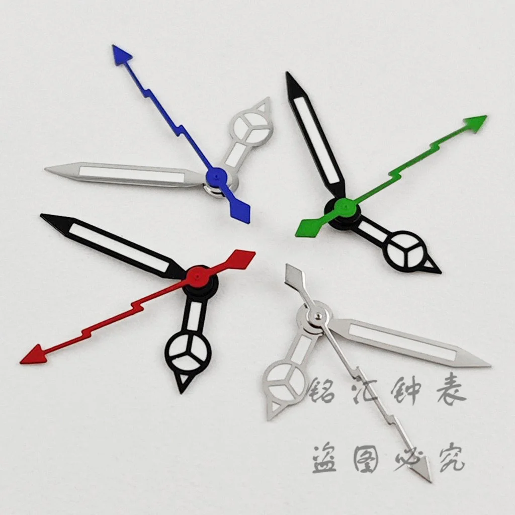 NH35 البرق الأيدي الثانية الفرعية الأيدي الفضة ساعة سوداء الأيدي ل NH34 NH35 NH36 NH38 حركة الساعات مؤشرات الأخضر مضيئة #4