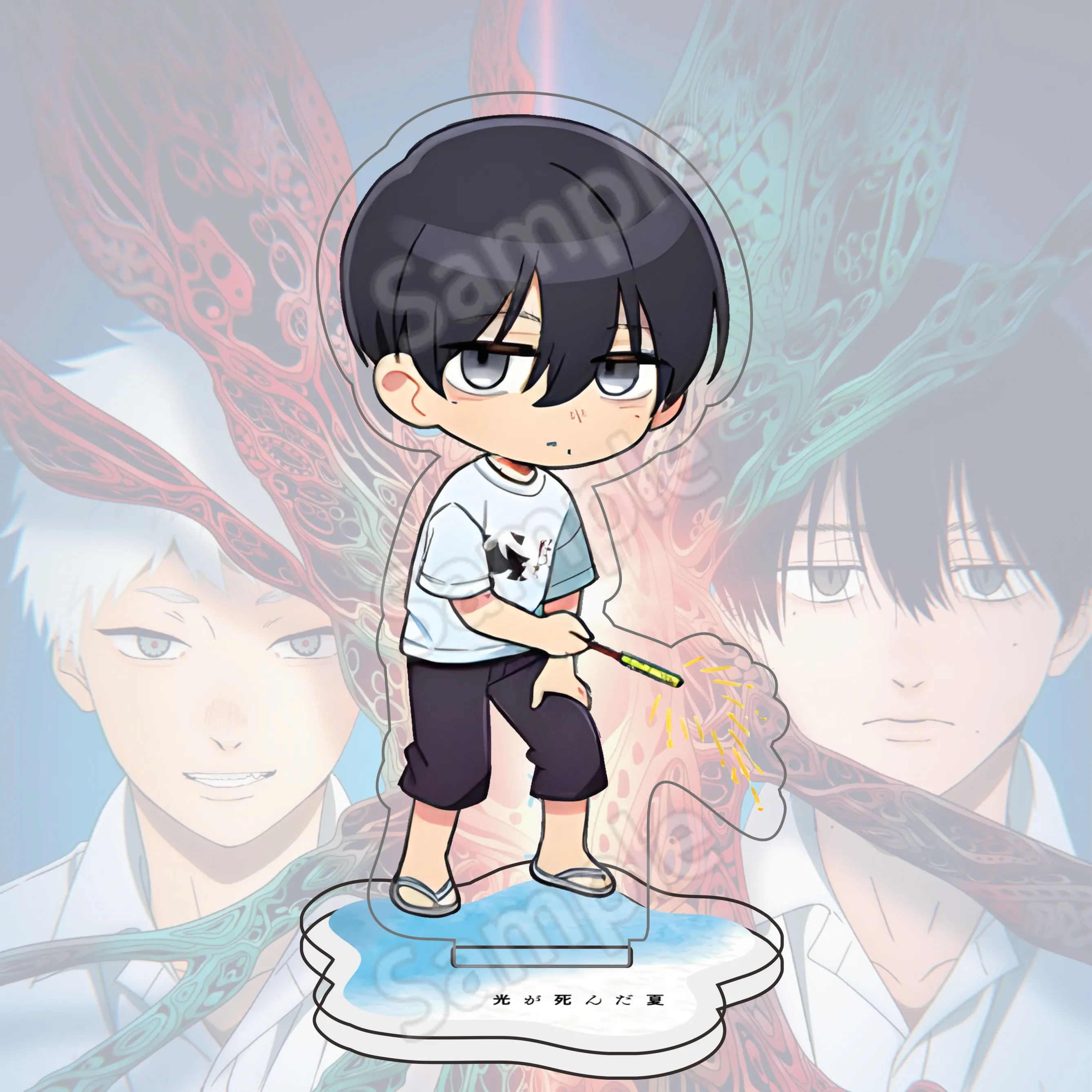 جديد "الصيف Hikaru Died" أنيمي 10 سنتيمتر الاكريليك نموذج حامل Yoshiki Tsujinaka-Hikaru Indou سطح المكتب الشكل الديكور مروحة هدية #5