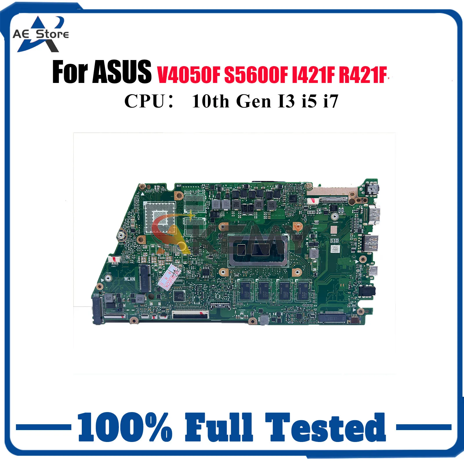 

X521FA Laptop Motherboard For ASUS X521FPY S5600F X521FQY S433F I421F X521FP X421F R421F V4050F Mainboard With 10th Gen I3 i5 i7