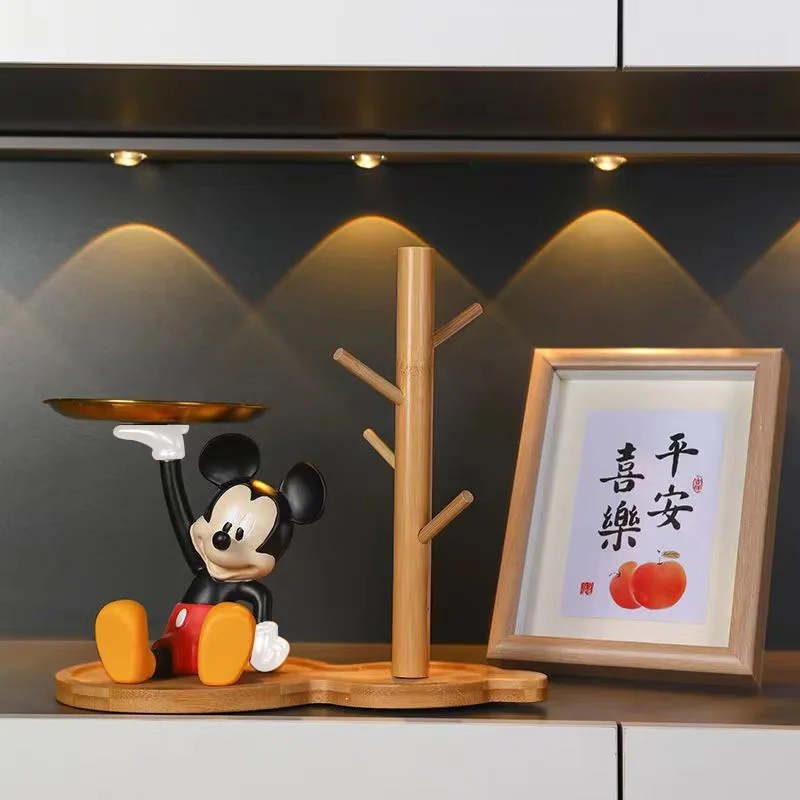 Disney Mickey Mouse Storage Tray Ornaments Character Home Soft Decoration Living Room Bedroom TV Cabinet Decoration Holiday Gift