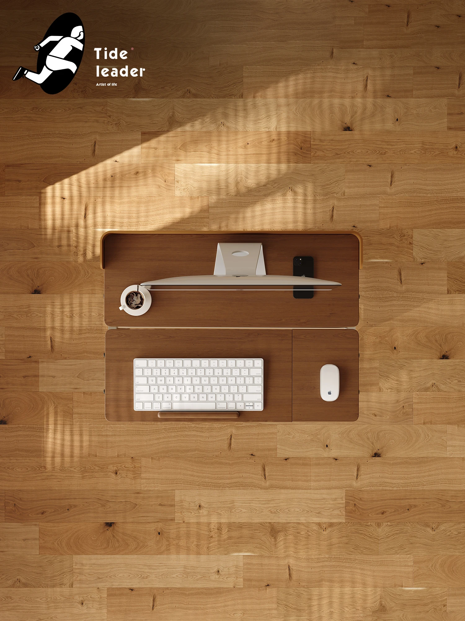 مكتب منزلي صغير متنقل متعدد الوظائف #5