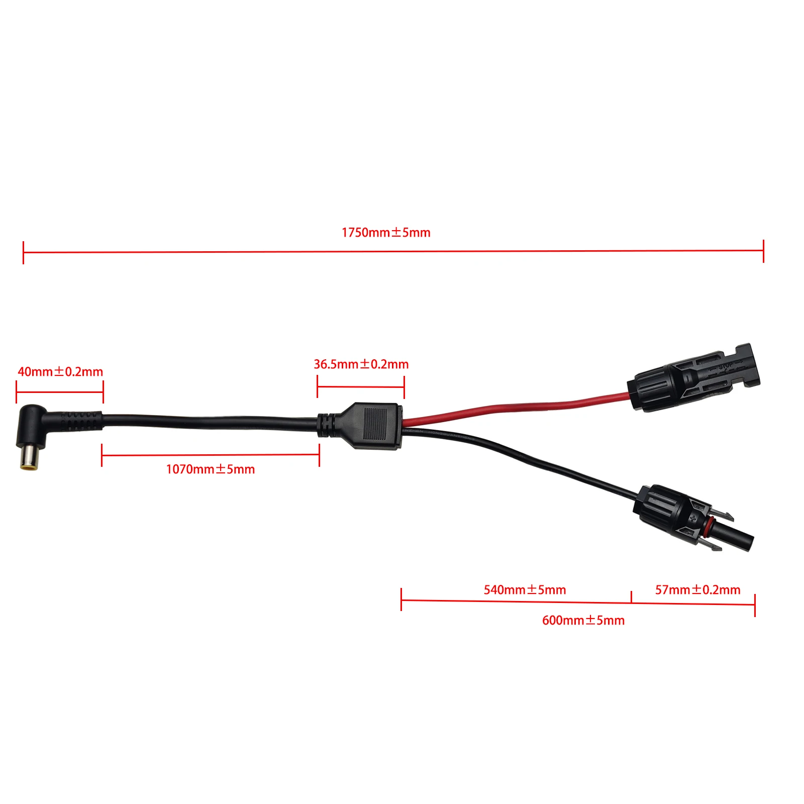 Solar Connectors Work with Plug to 90 Degree DC 8mm  Extension Cable 16AWG for Jackery Portable Power Station Solar Generators