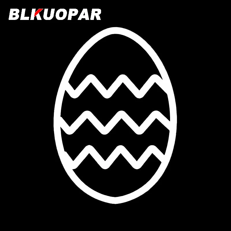 BLKUOPAR Easter Egg Silhouette Car Stickers Sunscreen Fashionable Decals Occlusion Scratch Motorcycle Helmet Decor Car Styling